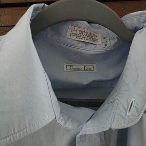 Vintage Dior Men's Light Blue Shirt